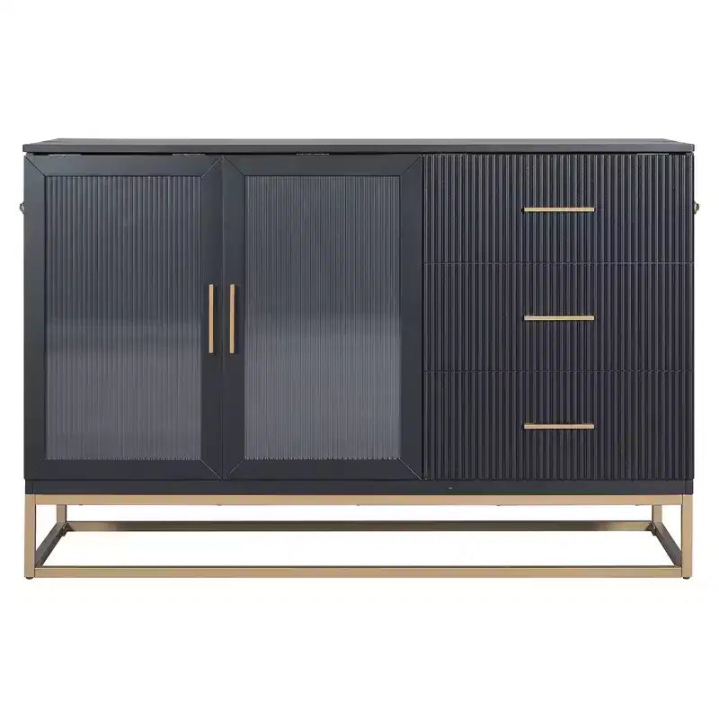 Cama de pared Queen Murphy Bed con patas doradas, cama de gabinete tamaño Queen, cama de pared plegable con diseño de puertas de vidrio esmerilado y cajones falsos