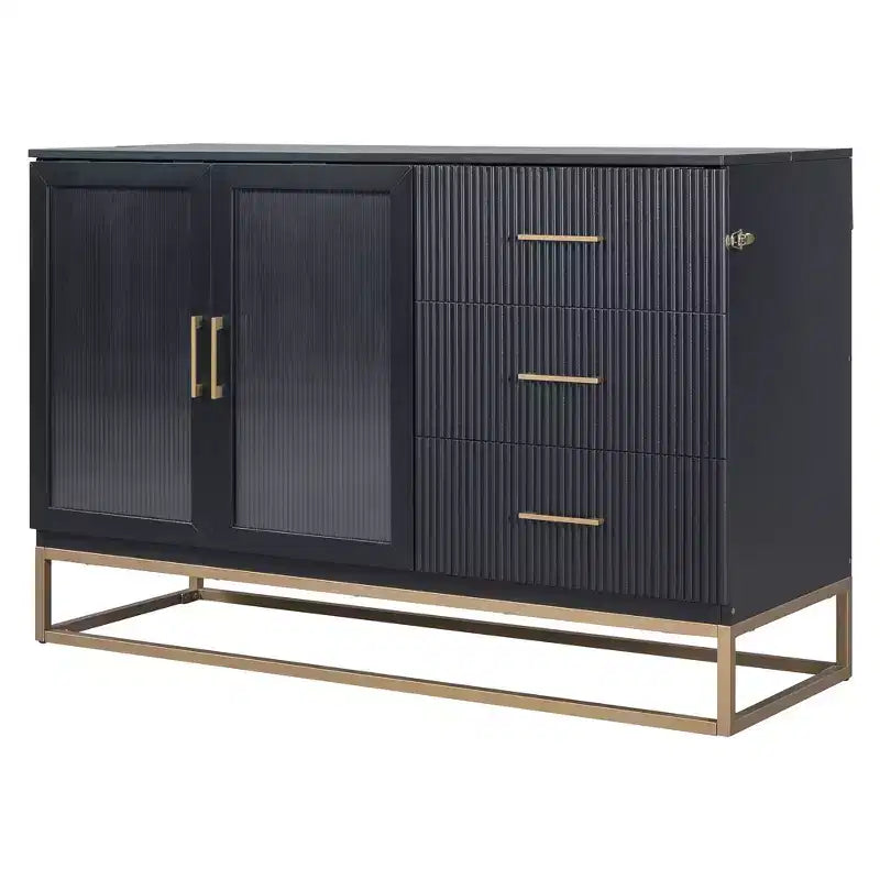 Cama de pared Queen Murphy Bed con patas doradas, cama de gabinete tamaño Queen, cama de pared plegable con diseño de puertas de vidrio esmerilado y cajones falsos