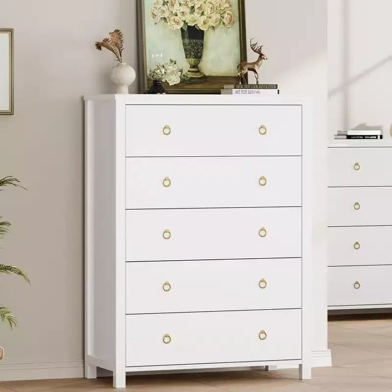 Cómoda de 4 cajones para dormitorio, cómoda alta de 37, mesita de noche estrecha de madera, organizador de cómoda, gabinete de almacenamiento para sala de estar, cuarto de niños, entrada