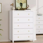 Cómoda de 4 cajones para dormitorio, cómoda alta de 37, mesita de noche estrecha de madera, organizador de cómoda, gabinete de almacenamiento para sala de estar, cuarto de niños, entrada