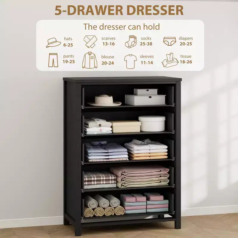 Cómoda de 4 cajones para dormitorio, cómoda alta de 37, mesita de noche estrecha de madera, organizador de cómoda, gabinete de almacenamiento para sala de estar, cuarto de niños, entrada