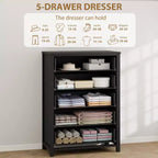 Cómoda de 4 cajones para dormitorio, cómoda alta de 37, mesita de noche estrecha de madera, organizador de cómoda, gabinete de almacenamiento para sala de estar, cuarto de niños, entrada