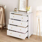 Cómoda de 4 cajones para dormitorio, cómoda alta de 37, mesita de noche estrecha de madera, organizador de cómoda, gabinete de almacenamiento para sala de estar, cuarto de niños, entrada