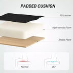 Silla de oficina en casa sin brazos con ruedas, silla de escritorio de cuero sintético con altura ajustable, giro de 360° para lectura