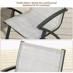 Sillas de comedor de aluminio para exterior, soporte ergonómico para patio, para terraza o jardín.