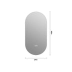 GDFStudio Sable 48 espejo de baño moderno ovalado LED antivaho con modos de luz ajustables