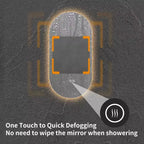 GDFStudio Sable 48 espejo de baño moderno ovalado LED antivaho con modos de luz ajustables
