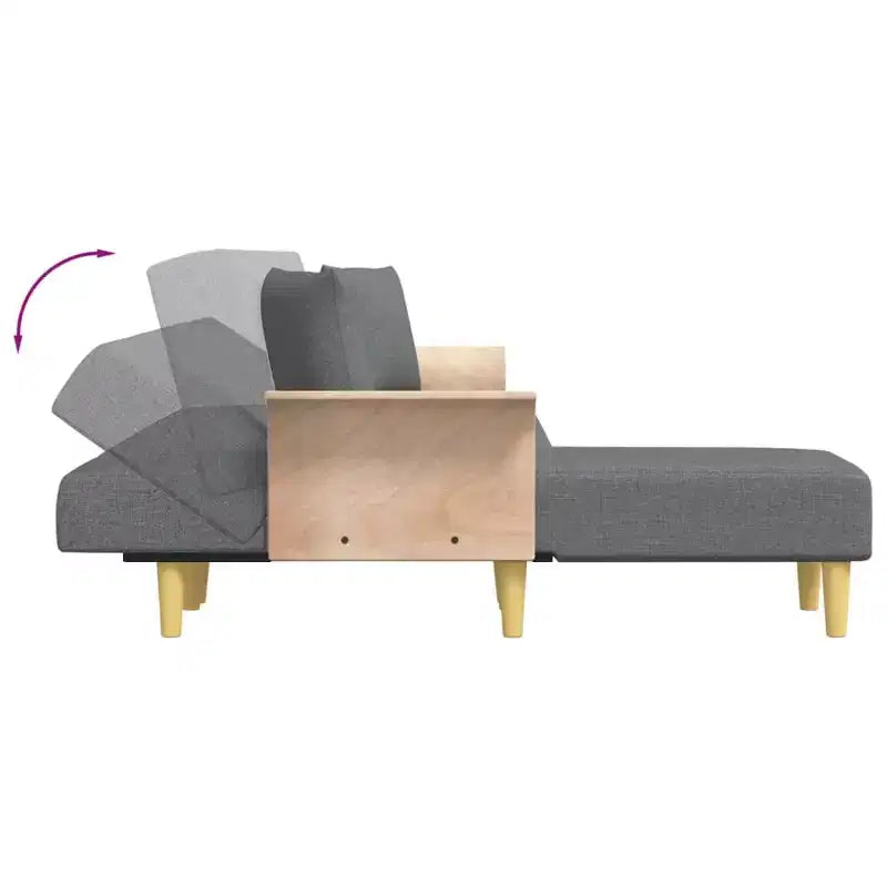 vidaXL Sofá cama Sofá convertible Sofá extraíble para sala de estar Tela