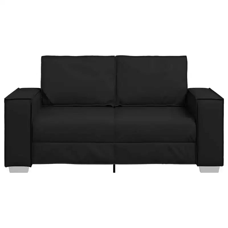 Sofá Sillón Negro 160 x 78 x 84 cm Cuero Sintético
