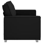 Sofá Sillón Negro 160 x 78 x 84 cm Cuero Sintético