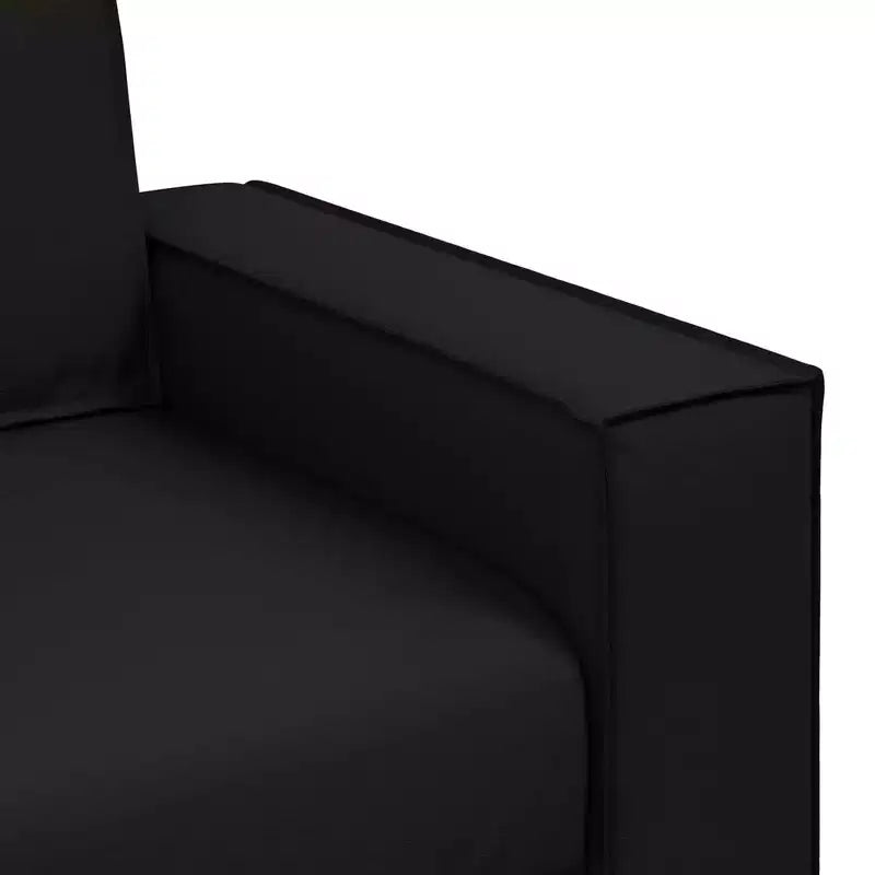 Sofá Sillón Negro 160 x 78 x 84 cm Cuero Sintético