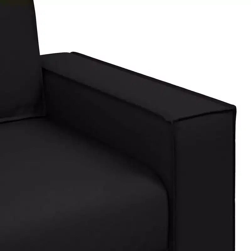 Sofá Sillón Negro 160 x 78 x 84 cm Cuero Sintético
