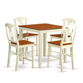 Kitchen Counter Table Set - 5 Piece Dining Set with Chairs - 36x36 Inch - Modern Design