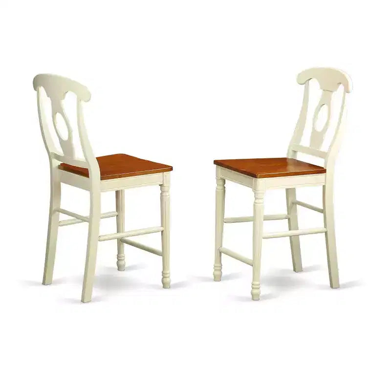 Mesa de comedor alta para cocina - 5 piezas con sillas - 36x36 pulgadas - Diseño moderno