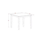 Mesa de comedor alta para cocina - 5 piezas con sillas - 36x36 pulgadas - Diseño moderno
