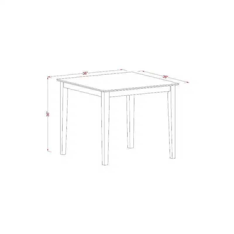 Mesa de comedor alta para cocina - 5 piezas con sillas - 36x36 pulgadas - Diseño moderno