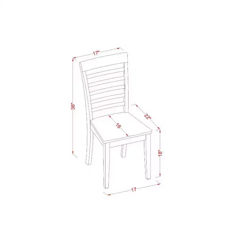 Juego de comedor de cocina antiguo - Juego de mesa y sillas de 5 piezas, redondo de 36 pulgadas, acabado en caoba