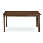 Juego de comedor de 5 piezas con tapa de madera maciza y tapicería, acabado rectangular en caoba, para 4 personas