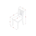 Juego de comedor de 3 piezas con parte superior de madera maciza con acabado negro - Asientos para 4