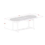 Mesa de comedor HomeStock de 7 piezas con parte superior de madera maciza y acabado de roble natural con 6 sillas