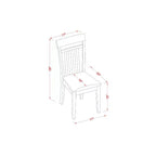 Juego de comedor para 4 con mesa abatible y sillas, mesa de pedestal redonda pequeña con sillas de respaldo de escalera, acabado caoba