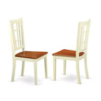 Juego de comedor rústico de 7 piezas - Mesa de cocina y 6 sillas - Juego de comedor de madera maciza