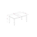 Juego de comedor rústico de 7 piezas - Mesa de cocina y 6 sillas - Juego de comedor de madera maciza