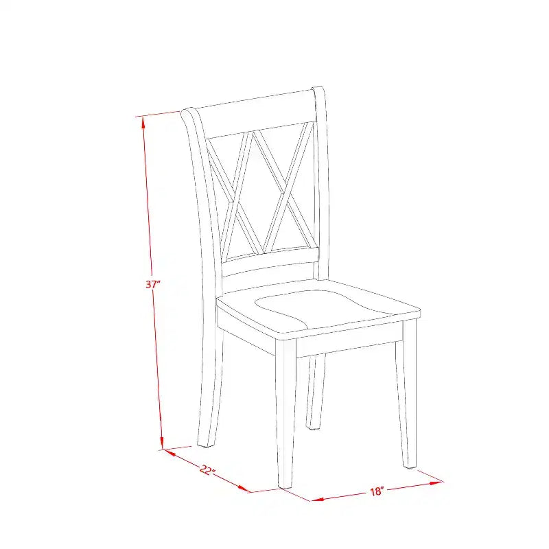 Juego de comedor rectangular - Juego de mesa y sillas de 5 piezas - Mesa de cocina rústica estilo granja