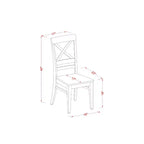 Mesa de Comedor Redonda - Mesa y Sillas de Cocina de 3 Piezas, 42 Pulgadas, Acabado Cerezo Negro