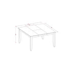 Mesa de comedor de 5 piezas con tapa de madera maciza de acabado marrón Saddle, con 4 sillas