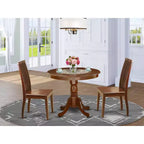 Juego de comedor Mountain Lodge: mesa de 36 pulgadas y 2 sillas de madera - Muebles de cocina rústicos estilo granja