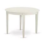 Juego de comedor de 5 piezas con tapa de madera maciza blanca de lino - Asientos para 4