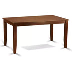Juego de comedor clásico de 7 piezas - Mesa rectangular de madera y 6 sillas - Juego de comedor para cocina
