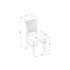 Juego de comedor de 5 piezas con tapa de madera maciza en acabado negro y cerezo - Capacidad para 4 personas