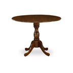 Juego de comedor de 3 piezas de madera maciza con tapa de acacia con acabado nogal (4 asientos)