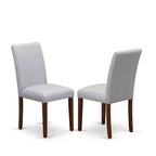 Juego de comedor de 3 piezas de madera maciza con tapa de acacia con acabado nogal (4 asientos)