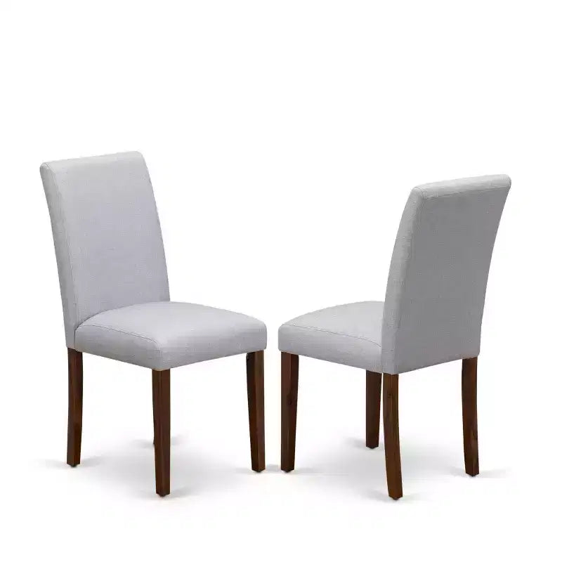 Juego de comedor de 3 piezas de madera maciza con tapa de acacia con acabado nogal (4 asientos)