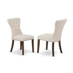 HomeStock Juego de comedor de 5 piezas con tapa de madera maciza con acabado de caoba y 4 sillas
