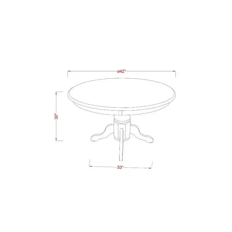 Juego de comedor de 3 piezas de lino blanco con tapa de madera maciza - Redondo tapizado - Capacidad para 4 personas