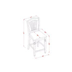 Mesa de comedor HomeStock de 5 piezas con tapa redonda de madera maciza con acabado negro y 4 sillas