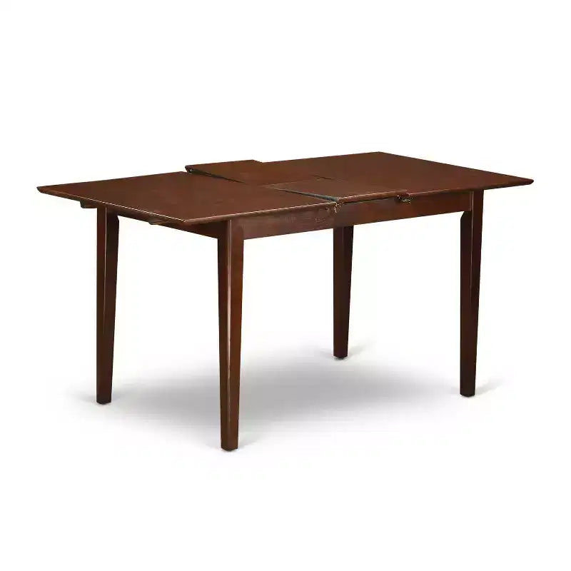 Juego de comedor asiático - Juego de mesa y sillas de 6 piezas - Mesa de cocina de madera maciza con banco