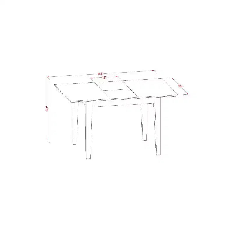 Juego de comedor asiático - Juego de mesa y sillas de 6 piezas - Mesa de cocina de madera maciza con banco