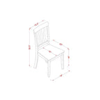 Mesa de comedor redonda de 3 piezas con tablero de madera maciza en acabado negro y 2 sillas con