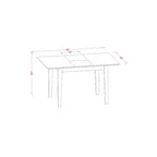 Mesa de comedor HomeStock de 5 piezas rectangular con acabado de caoba y parte superior de madera maciza con 4 sillas