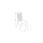 Mesa de comedor HomeStock de 5 piezas rectangular con acabado de caoba y parte superior de madera maciza con 4 sillas
