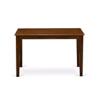 Juego de comedor HomeStock de 3 piezas, parte superior de madera maciza rectangular, acabado nogal antiguo