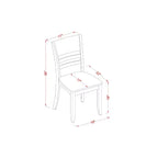 Mesa de comedor redonda de 5 piezas con tapa de madera maciza con acabado capuchino y 4 sillas con
