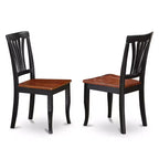 Juego de comedor de 3 piezas HomeStock, acabado negro y cerezo, con mesa de madera maciza