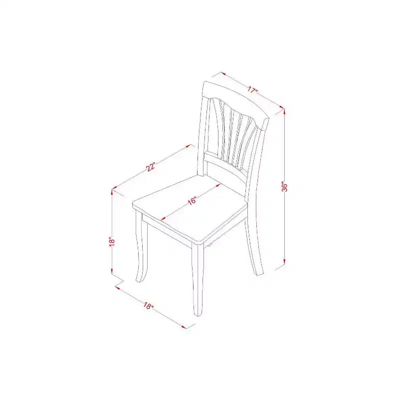 Juego de comedor de 3 piezas HomeStock, acabado negro y cerezo, con mesa de madera maciza
