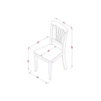 Juego de comedor de 3 piezas HomeStock, acabado negro y cerezo, con mesa de madera maciza